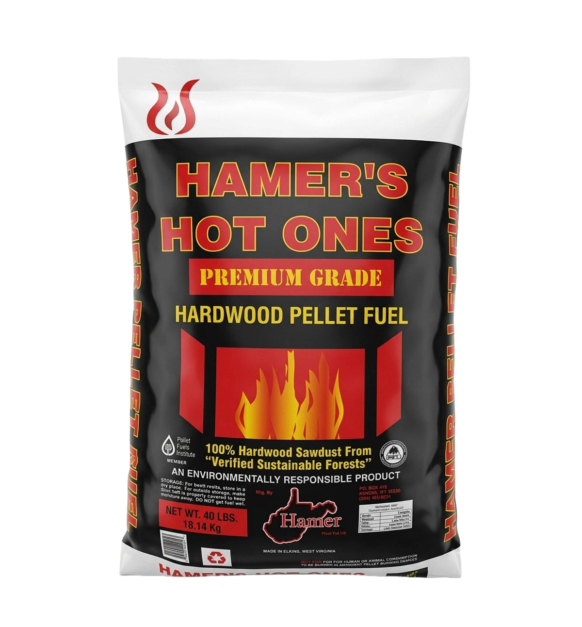 Hamer's Hot Ones Wood Pellets (1 ton)